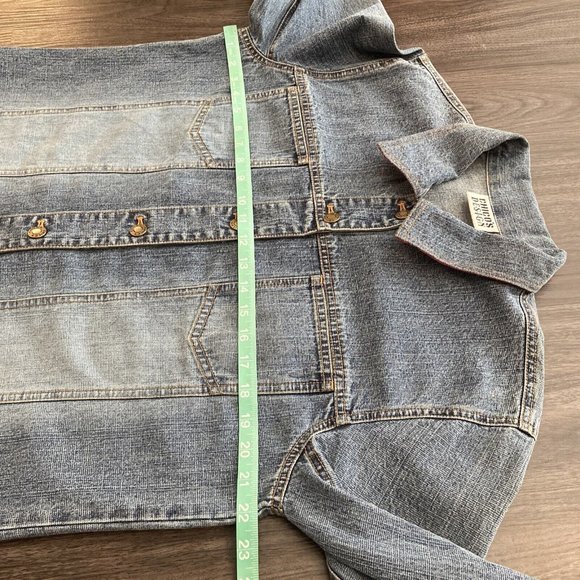 CHICO'S Design Womens Size 2 Embellished Geisha Beaded Embroidered Denim Jacket - Picture 6 of 14